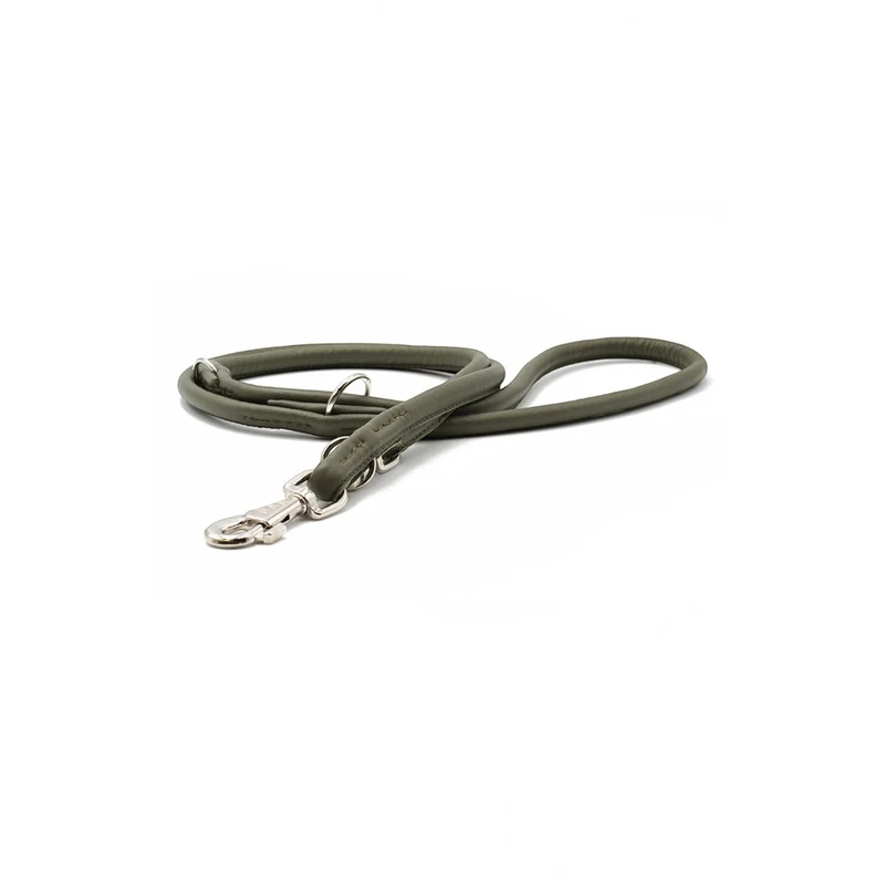 Lederleine Rund Silber
