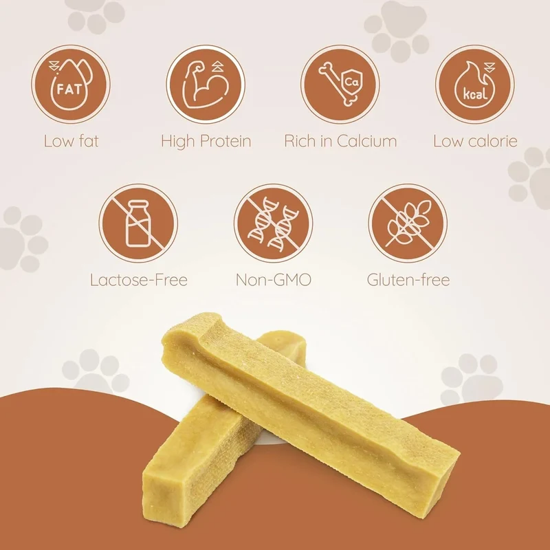 Wildfang - Ossos para mastigar feitos com queijo Churpi do Himalaia - alternativa natural para cães - cuidado dentário e alívio do stress
