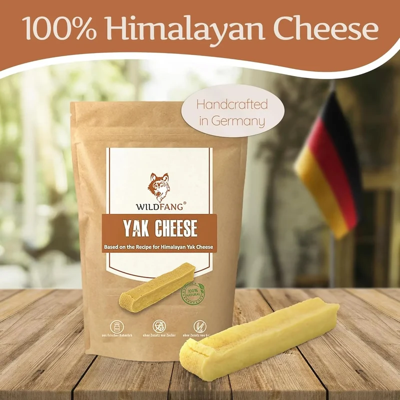 Wildfang - Ossos para mastigar feitos com queijo Churpi do Himalaia - alternativa natural para cães - cuidado dentário e alívio do stress