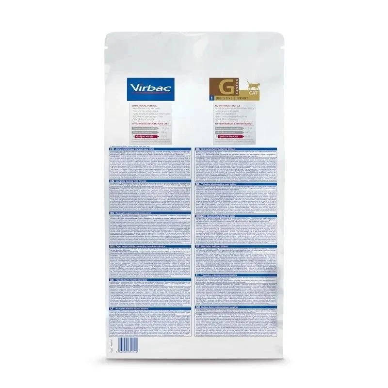 VIRBAC Veterinary HPM Cat Digestive Support G1 para Gatos - Sacos de 1,5 Kg e 3 Kg