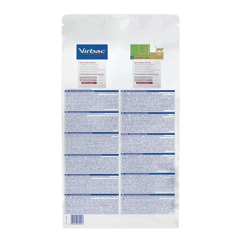 VIRBAC U3 Urinary WIB HPM Ração para Gatos - Sacos de 1,5 Kg e 3 Kg