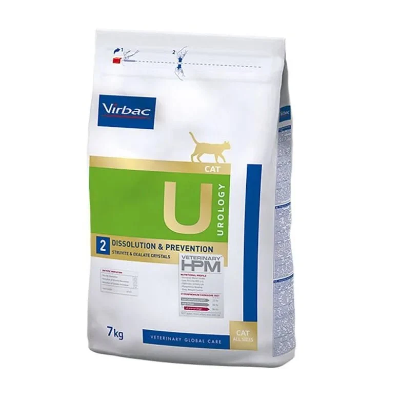 VIRBAC U2 Dissolution & Prevention HPM Ração para Gatos - Sacos de 1,5 Kg - 3 Kg - 7 Kg