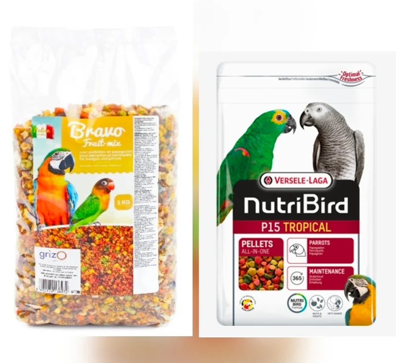 Bravo Fruchtmischung grob 1 kg + Nutribird P15 Tropenfutter 1 kg