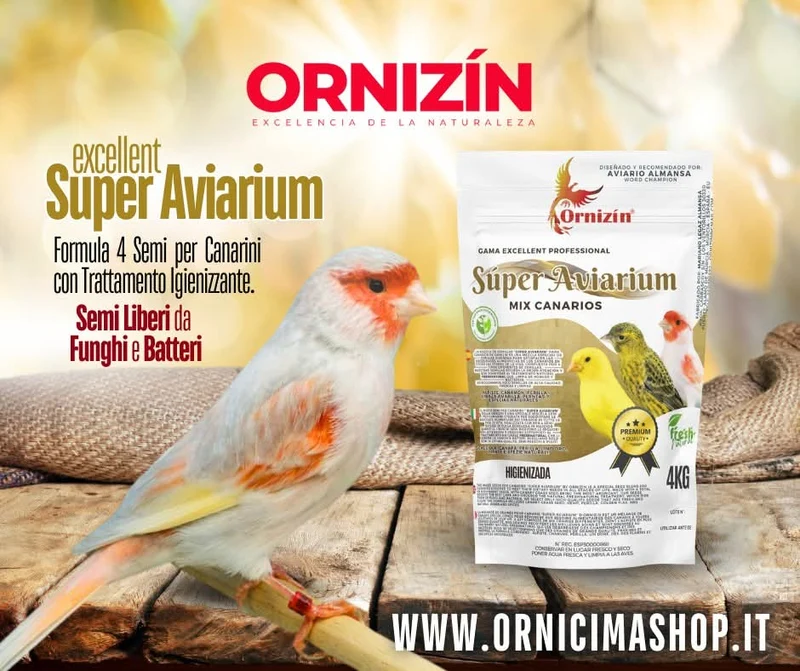 Ausgezeichnete SUPER AVIARIUM Mischung Canari Light Seed 4kg Ornizìn