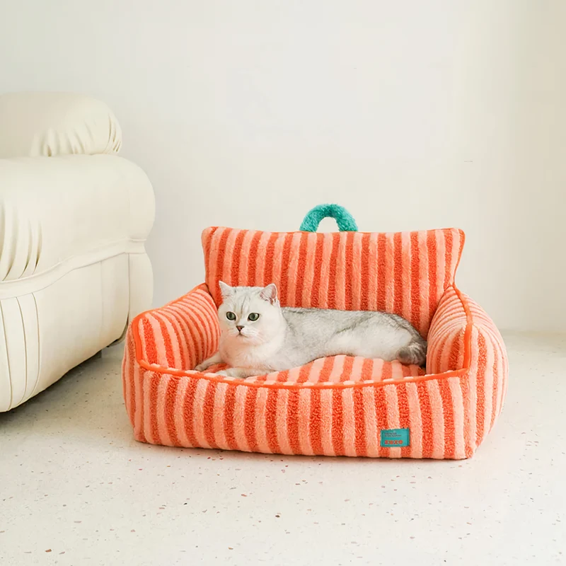 Sofa orange stripes
