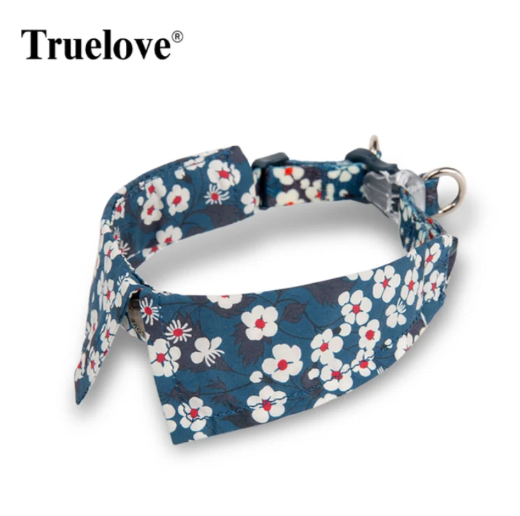 Hundehalsband - Eleganter Kragen - Flower Spring "NAVY BLAZER" Limited Edition
