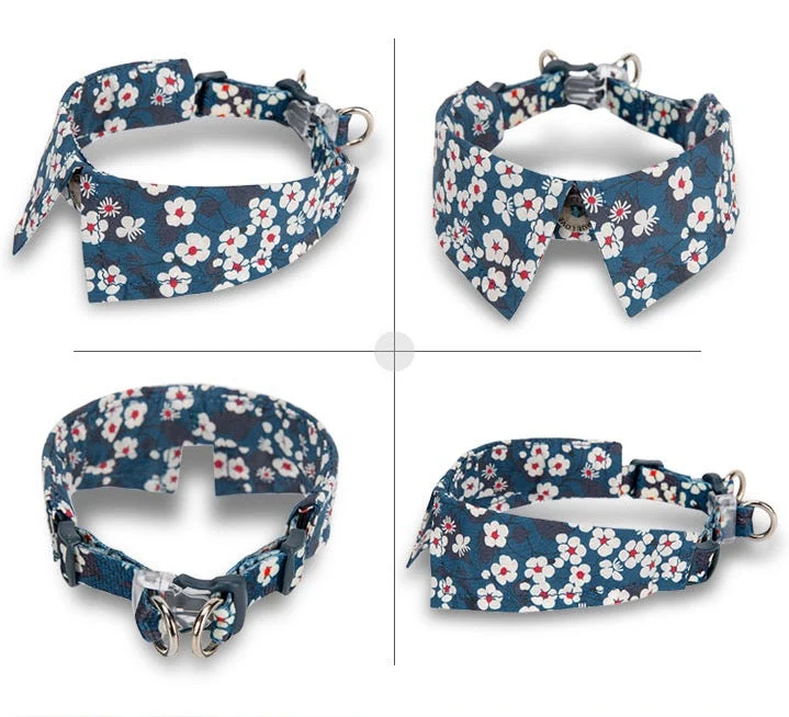 Hundehalsband - Eleganter Kragen - Flower Spring "POPPY RED" Limited Edition
