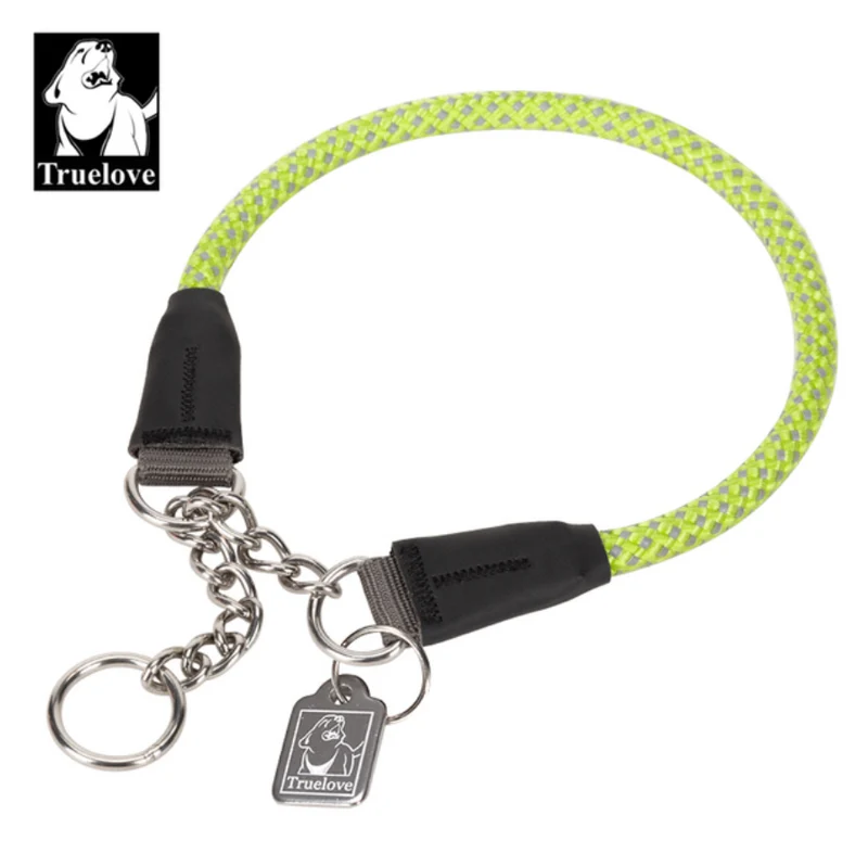 Reflektierendes Hundehalsband mit Kettenzugstop V1.0 "Neon"