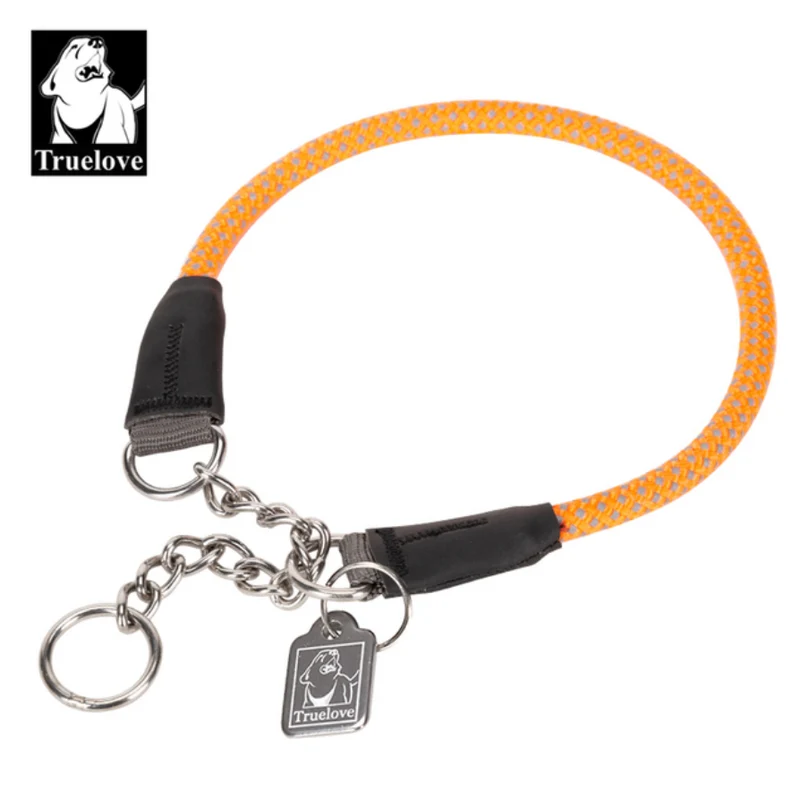 Reflektierendes Hundehalsband mit Kettenzugstop V1.0 "Neon"
