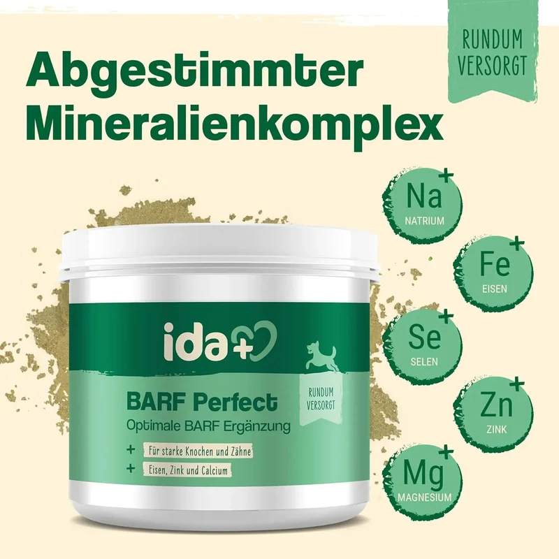 Barf Perfect 400 g - Barf Minerais para Cães - Magnésio para Cães - Zinco para Cães - Cálcio para Cães - Barf Additive Food Dog - Para as Articulações dos Cães