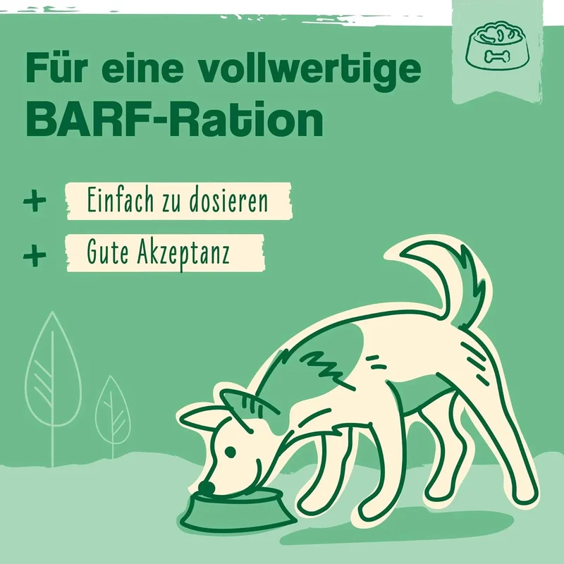 Barf Perfect 400 g - Barf Minerais para Cães - Magnésio para Cães - Zinco para Cães - Cálcio para Cães - Barf Additive Food Dog - Para as Articulações dos Cães
