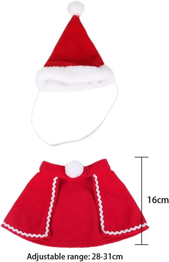 Capa e Capuz de Natal para Gatos ou Cães Pequenos