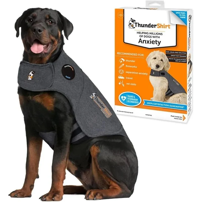Thundershirt - Colete Relaxante para cães (anti-stress, ajuda a reduzir a ansiedade), Cinzento