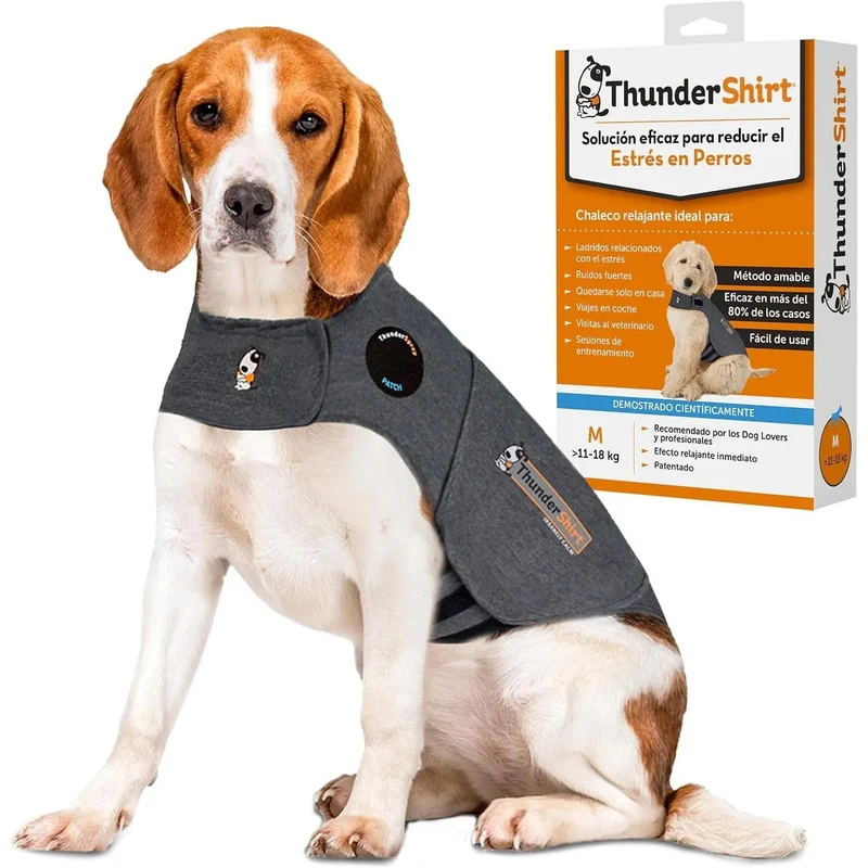 Thundershirt - Colete Relaxante para cães (anti-stress, ajuda a reduzir a ansiedade), Cinzento
