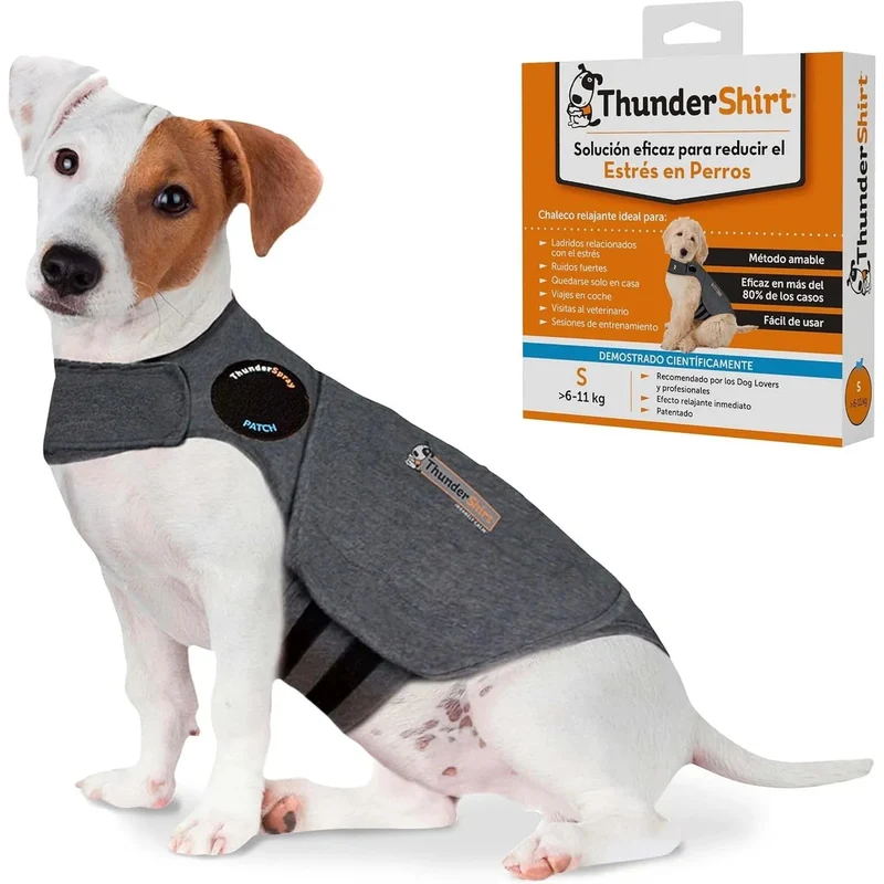 Thundershirt - Colete Relaxante para cães (anti-stress, ajuda a reduzir a ansiedade), Cinzento