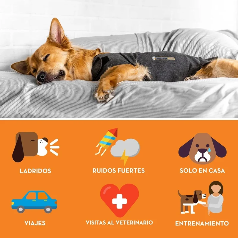 Thundershirt - Colete Relaxante para cães (anti-stress, ajuda a reduzir a ansiedade), Cinzento