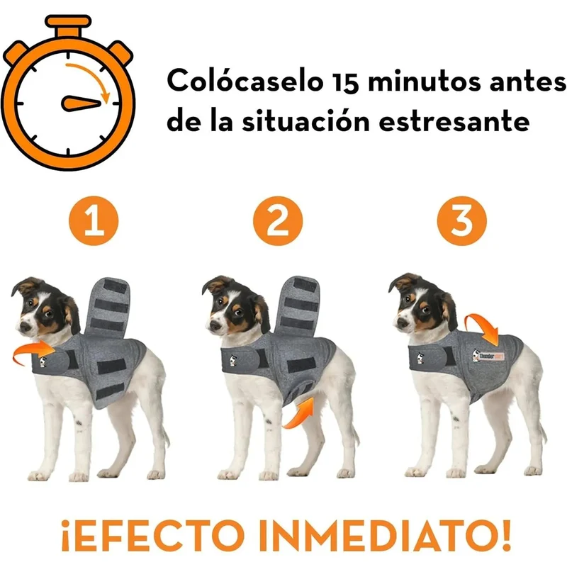 Thundershirt - Colete Relaxante para cães (anti-stress, ajuda a reduzir a ansiedade), Cinzento