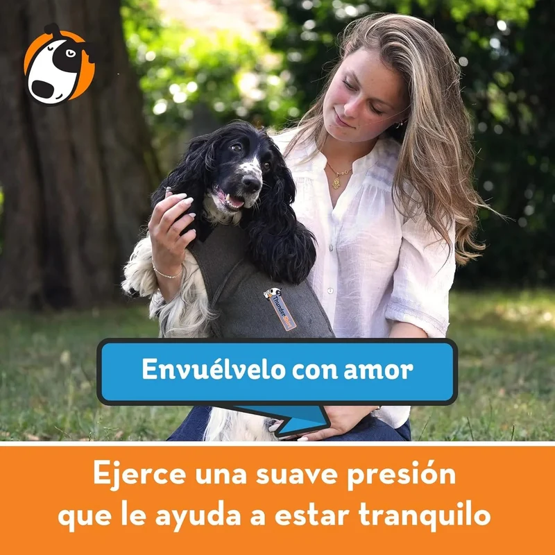Thundershirt - Colete Relaxante para cães (anti-stress, ajuda a reduzir a ansiedade), Cinzento