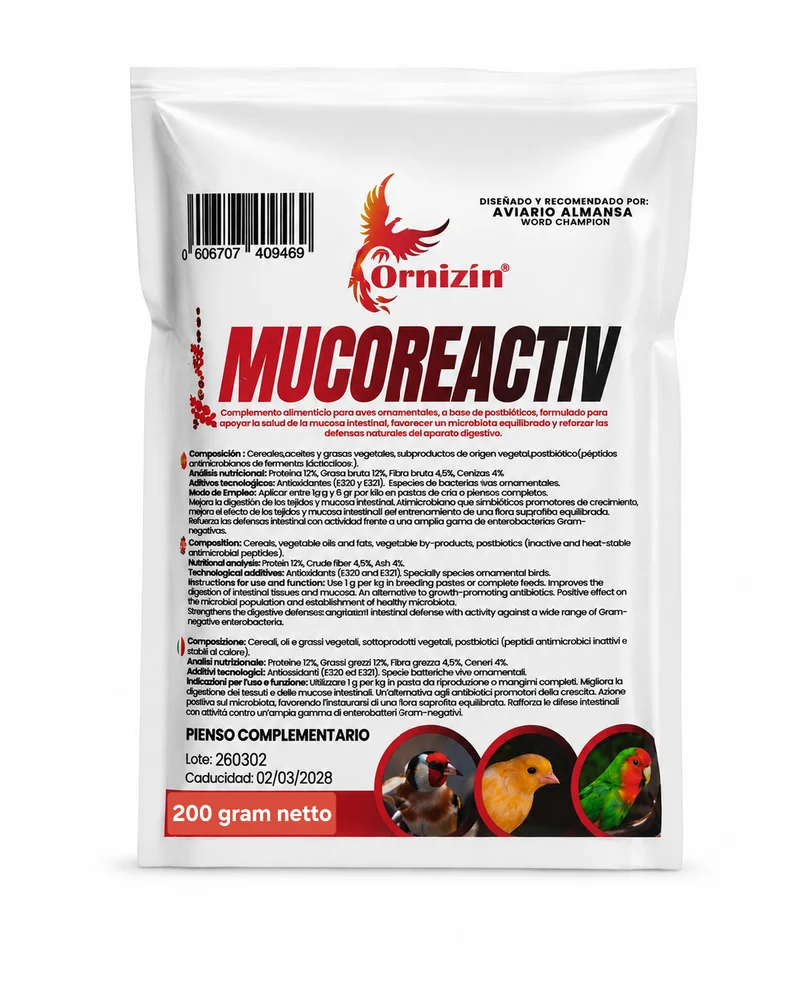 Mucoreactiv 250 Gramm – Postbiotika – Kokzidiose und Darmbalance – (schwarzer Fleck) Ornizìn