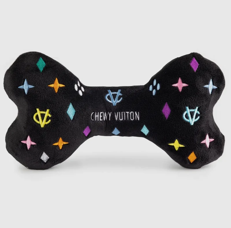 Chewy Vuiton Knochen schwarz