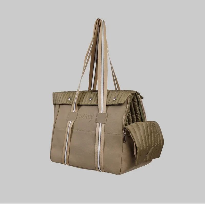 Hundetasche Taupe/Khaki