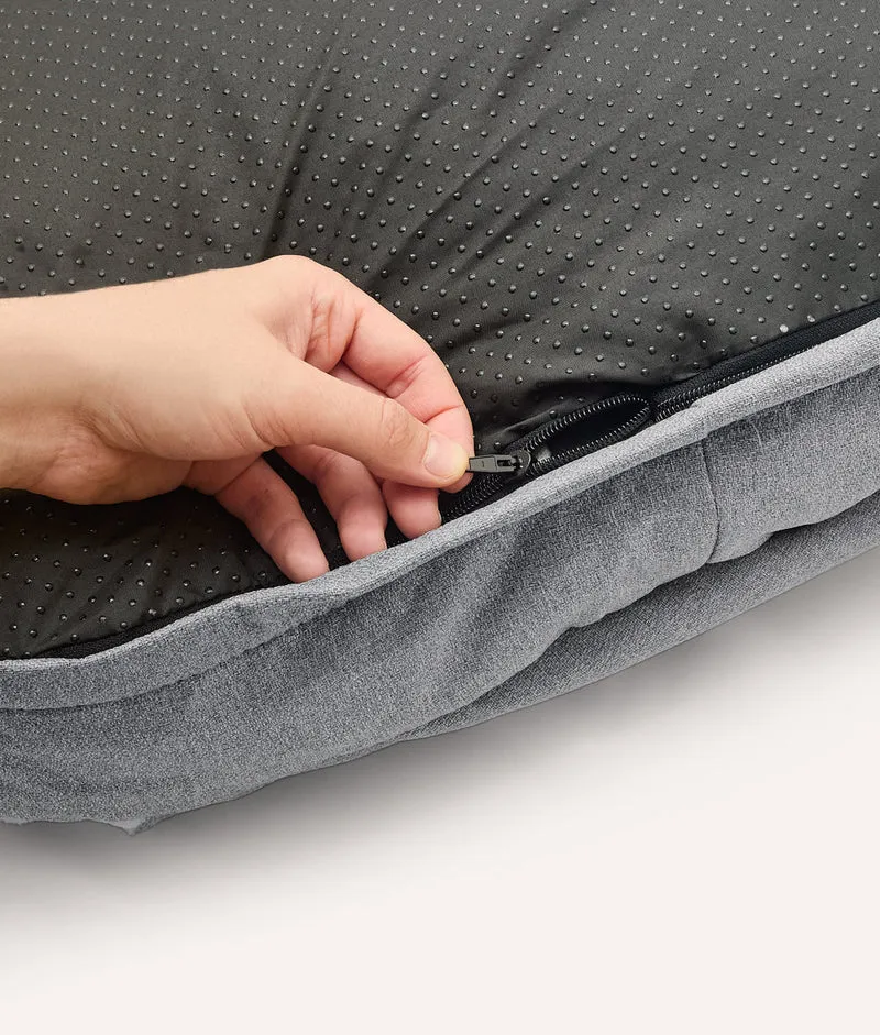 Hundebett mit Kapuze Grau