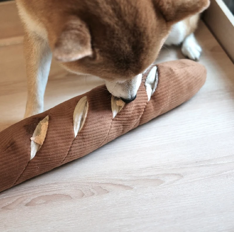 Hundespielzeug Baguette
