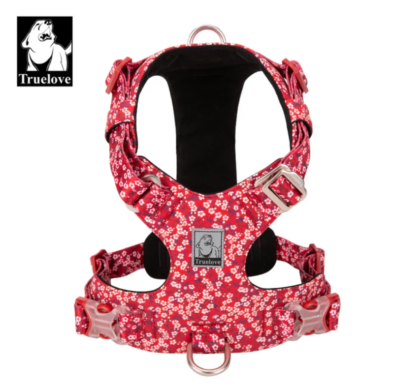 Premium Hundegeschirr "POPPY RED" Flower Spring 2.0 Limited Edition