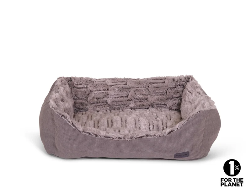 Quadratischer Liah-Korb in Taupe – Kuschelkissen – 60 x 48 x 19 cm