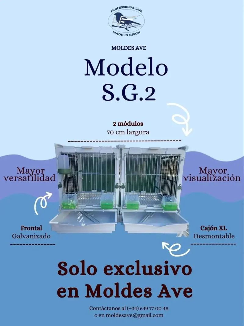 Modell SG2, Käfigmodul 70 cm – MA Kooi Moldes Ave