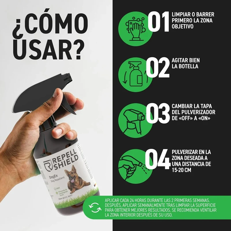 RepellShield Spray anti-urina orgânico / repelente / para cães (250 ml)