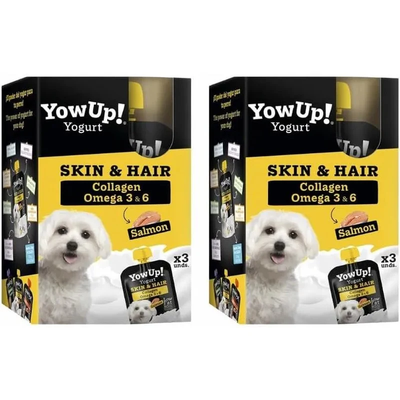 YowUp! Yogurt para cães: Snacks deliciosos naturais e saudáveis para o seu Pet (6 unidades, salmão)