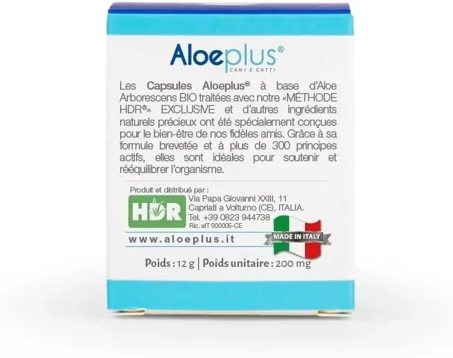 Cápsulas para cães e gatos até 10 kg - Suplemento natural à base de aloé arborescens orgânico, para o bem-estar de cães e gatos