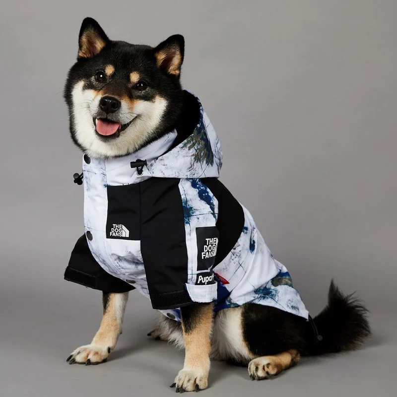Casaco / Blusão Impermeável, para cães, com capuz, ideal para o Outono e Inverno