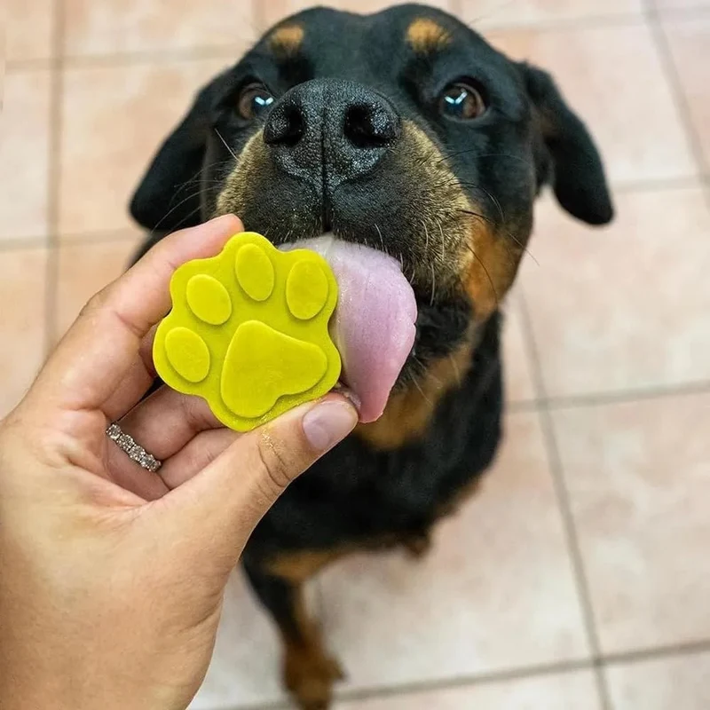 Gelado para cães e gatos - caixa 6 x 40 g - 3 sabores x 2: Banana e açafrão, maçã e acelga vermelha, pera e algas espirulina - 100% Pet Friendly - fresco e saboroso - Made in Italy