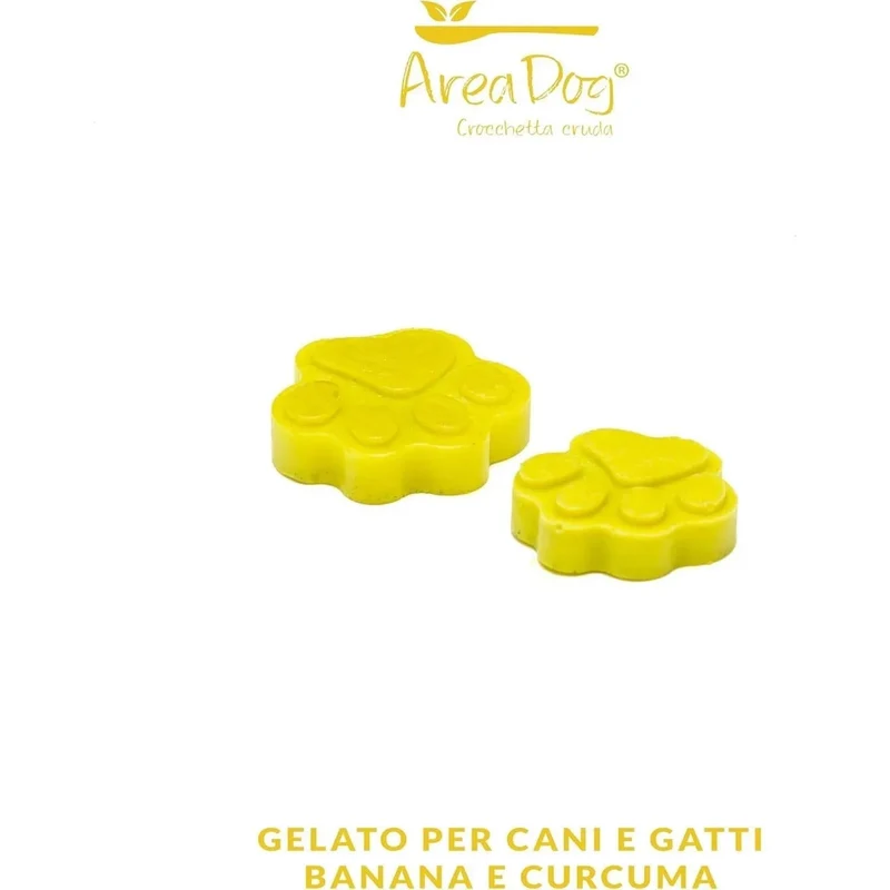 Gelado para cães e gatos - caixa 6 x 40 g - 3 sabores x 2: Banana e açafrão, maçã e acelga vermelha, pera e algas espirulina - 100% Pet Friendly - fresco e saboroso - Made in Italy