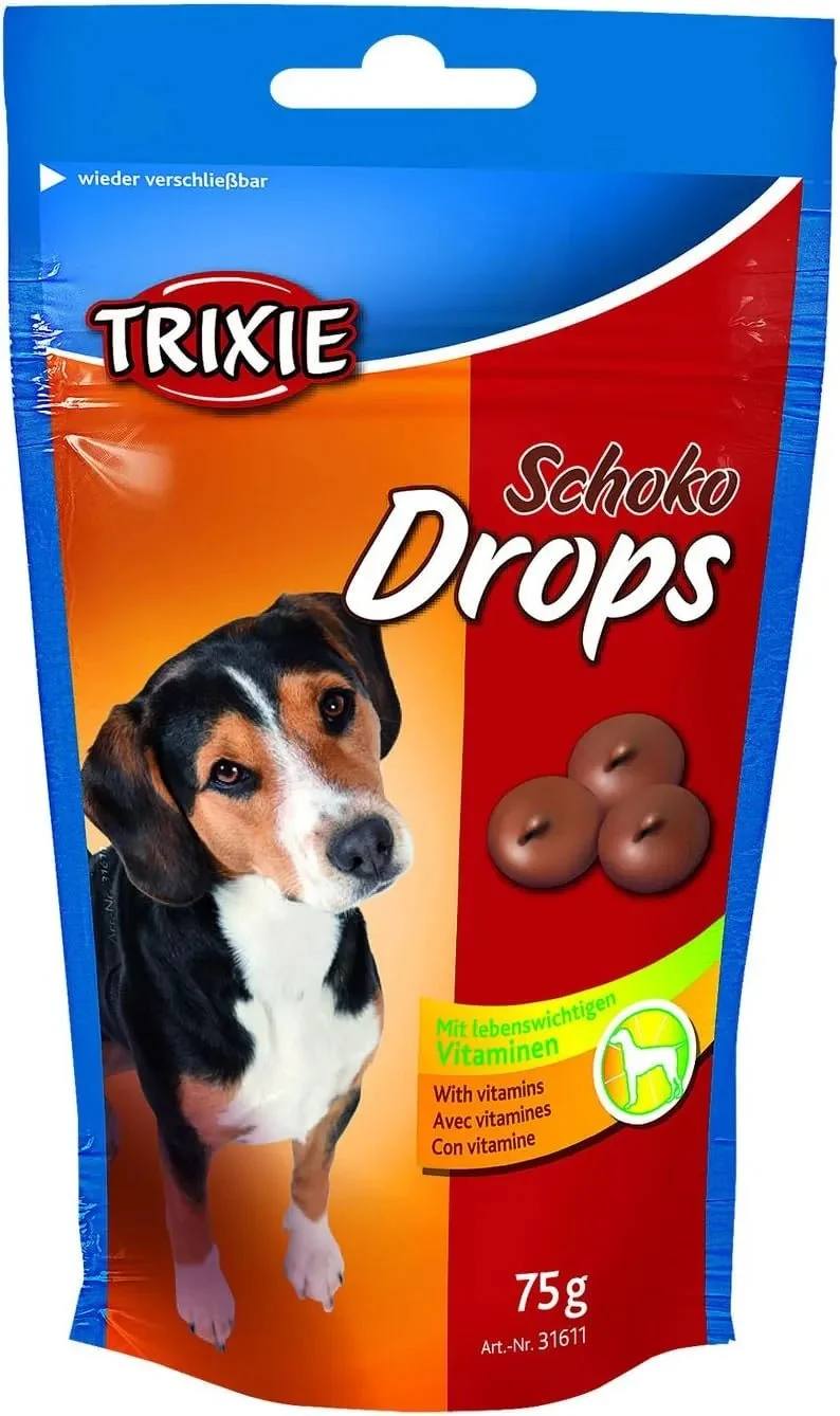 TRIXIE Schoko Drops para Cão, "chocolate" SEM CACAU, vitaminados (200 gramas)