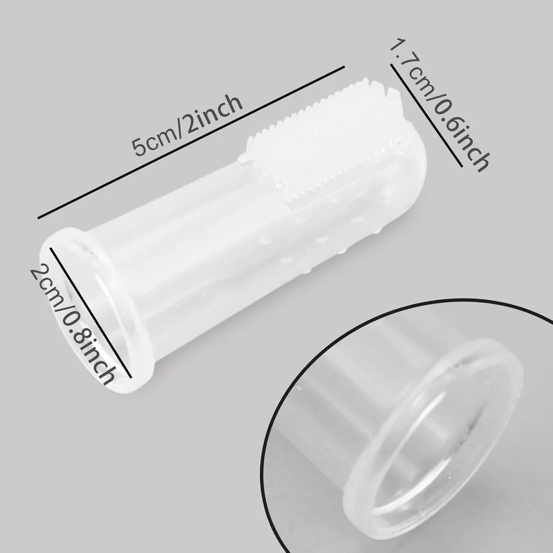 12 Dedeiras / Escova de dentes, suave, em silicone, para cães ou gatos