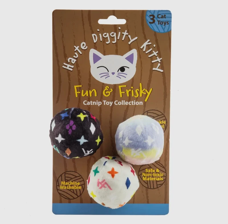 Kitty Vuiton Balls (Monogramm) Bio-Katzenminzen-Spielzeug