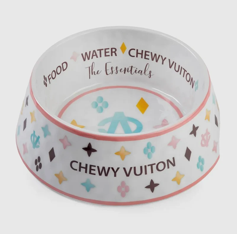 Chewy Vuiton Hundenapf weiß