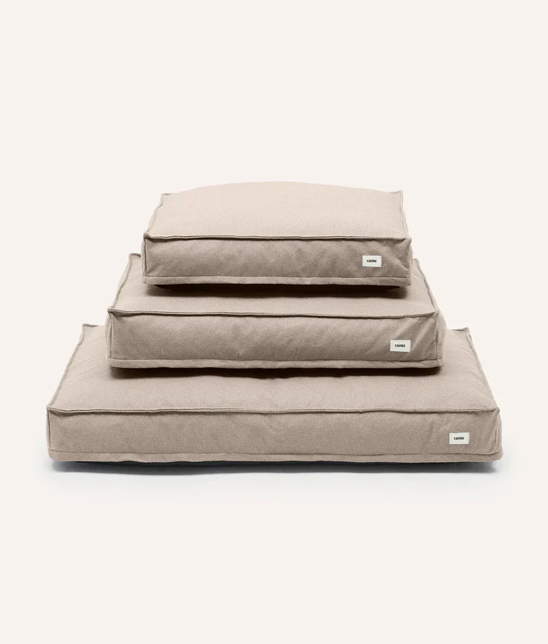 Hundebett, quadratisch, beige