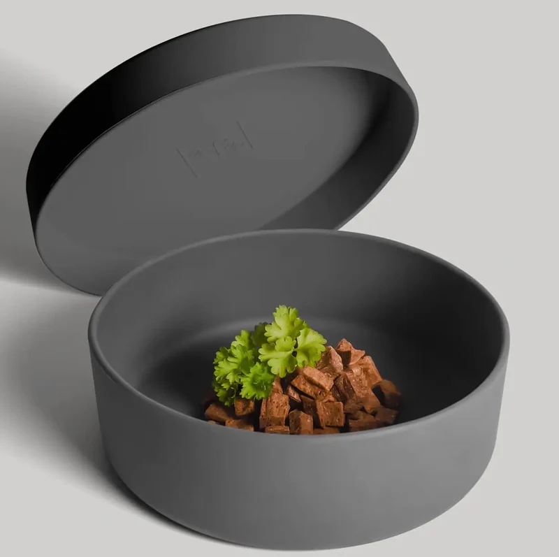 Silikon-Futternapf mit Deckel für Hunde & Katzen