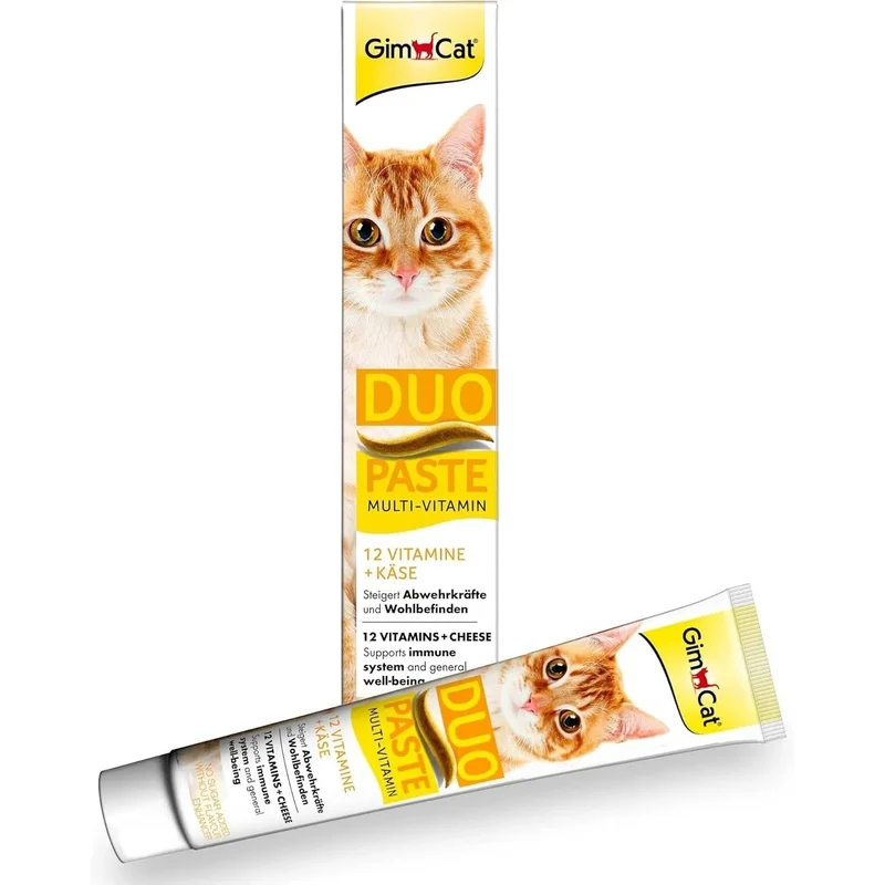 GimCat Duo pasta multivitaminas - vitaminas valiosas aumentam as defesas e o bem-estar - 1 tubo (1 x 50 g)