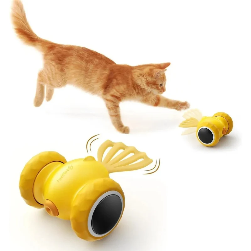 Brinquedo interativo para gatos, brinquedo elétrico com várias ações flexíveis, recarregável por USB