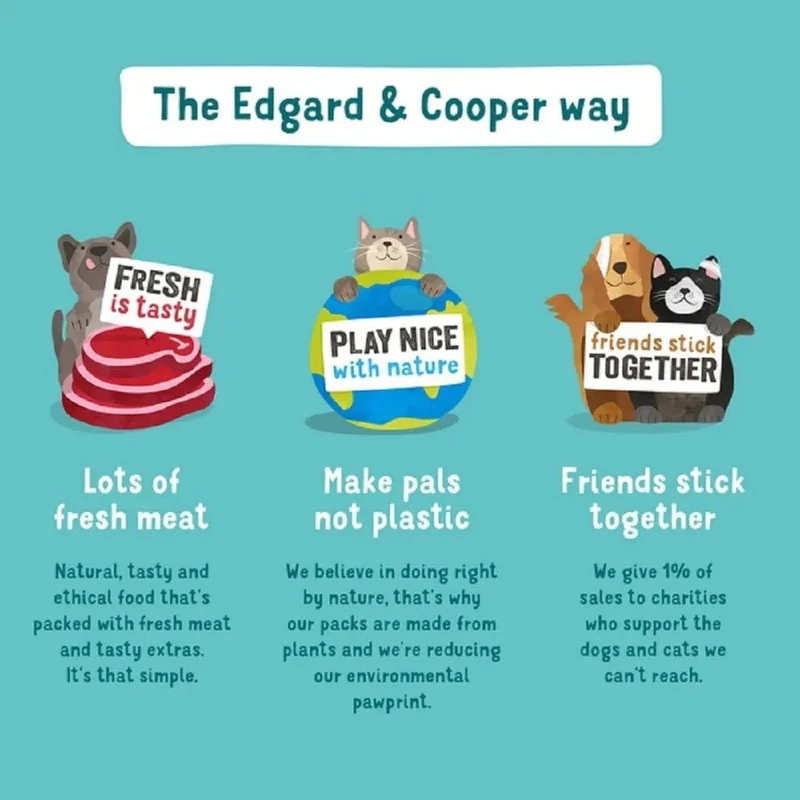 Edgard & Cooper Comida húmida para Cães, Puppy e Júnior - Sem cereais 400 gr x 6 latas, alimentação saudável saborosa e equilibrada