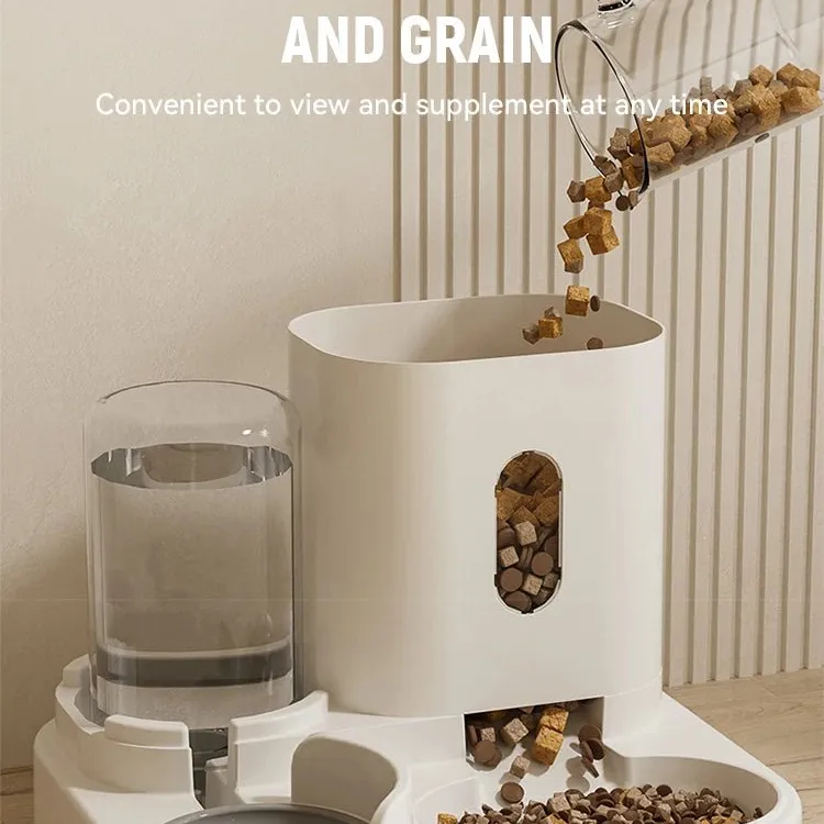 Dispensador de água e alimentos para gatos, com grande capacidade, abastecimento de água potável + recipiente de alimentos