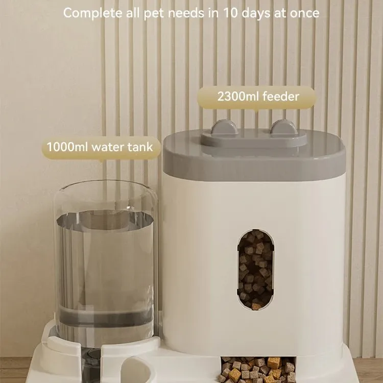 Dispensador de água e alimentos para gatos, com grande capacidade, abastecimento de água potável + recipiente de alimentos