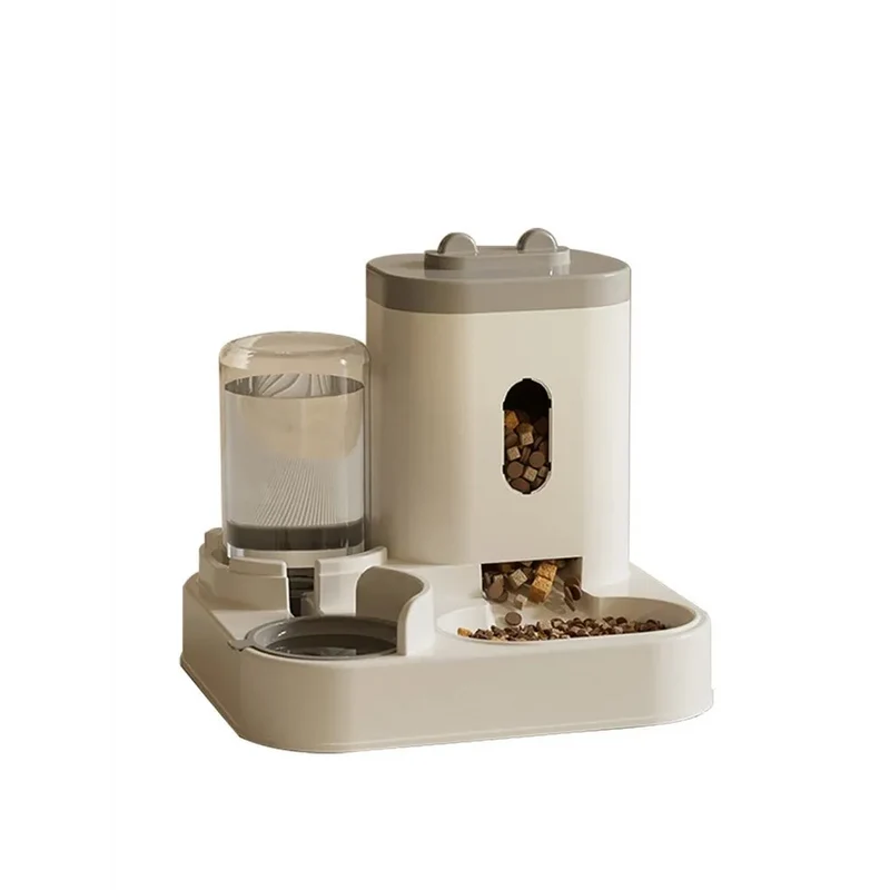 Dispensador de água e alimentos para gatos, com grande capacidade, abastecimento de água potável + recipiente de alimentos
