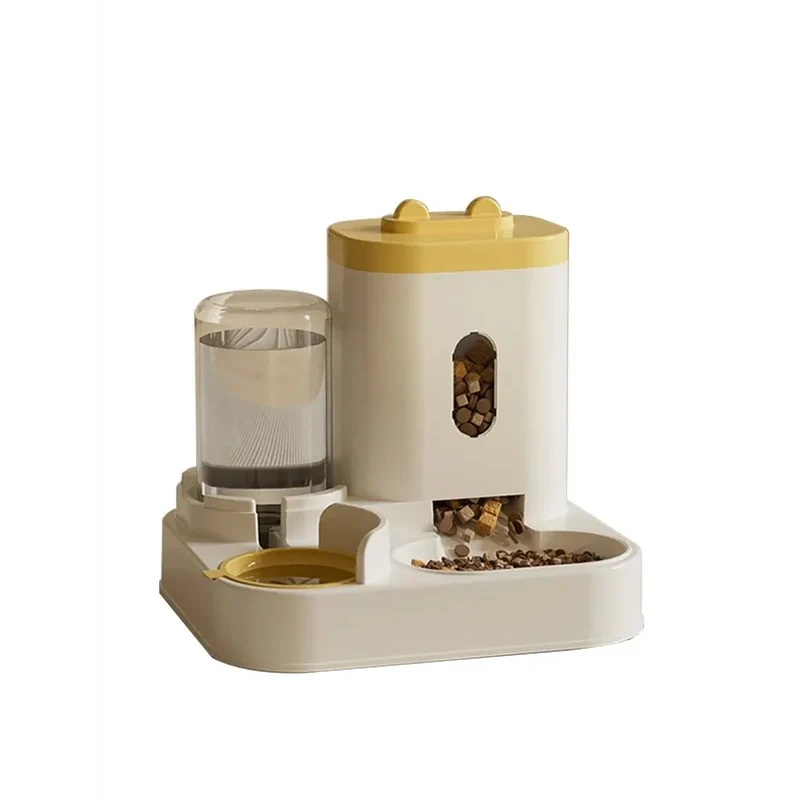 Dispensador de água e alimentos para gatos, com grande capacidade, abastecimento de água potável + recipiente de alimentos