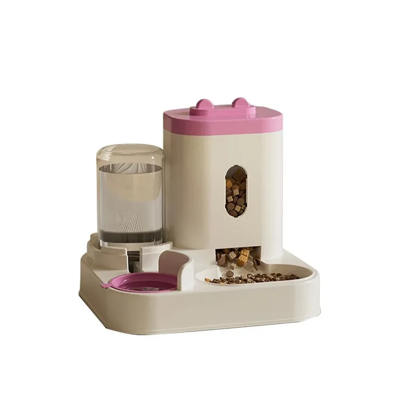 Dispensador de água e alimentos para gatos, com grande capacidade, abastecimento de água potável + recipiente de alimentos